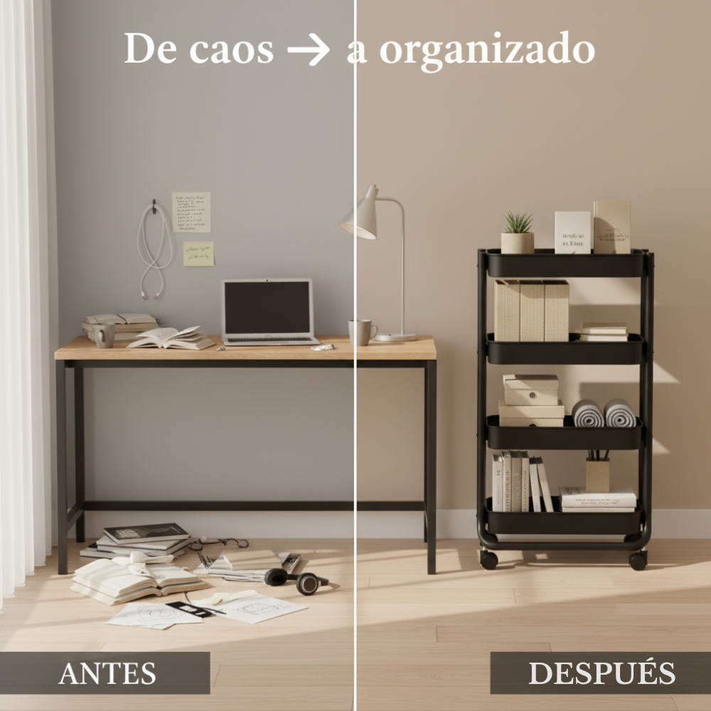 Carrito Multiusos de 4 Niveles - RollRack™