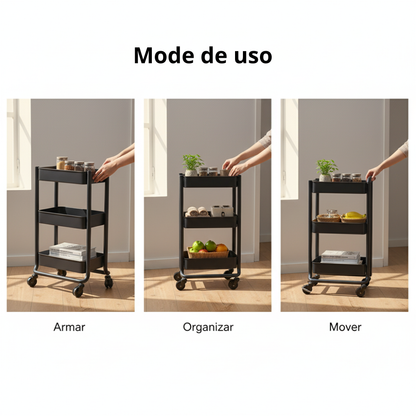 Carrito Multiusos de 4 Niveles - RollRack™