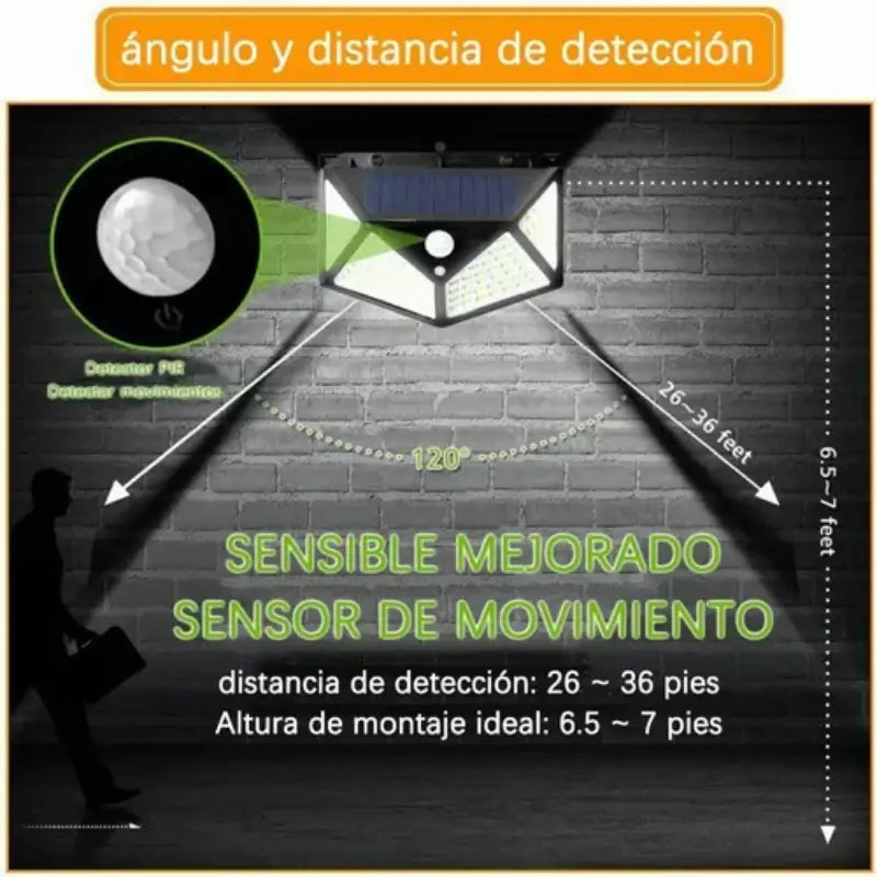 SolarSentra™ - Lampara solar para exteriores
