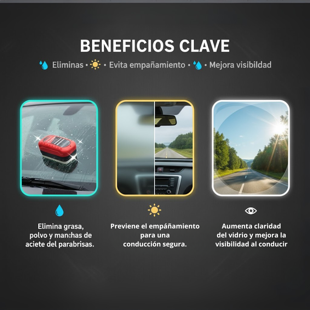 Antiempañante para Parabrisas PRO - Oil Filme™