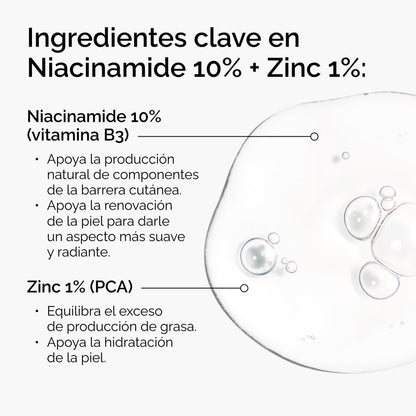 Sérum de Niacinamida 10% + Zinc 1%