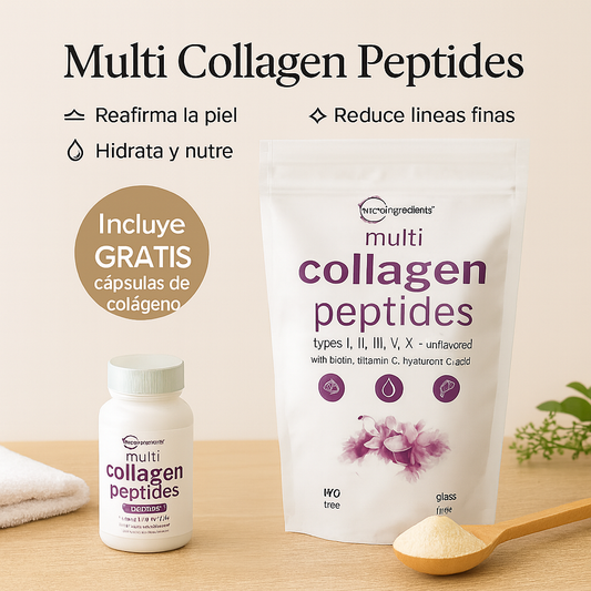 Multi Collagen Peptides – Fórmula Completa 5-en-1 + Capsulas Multi Collagen Gratis