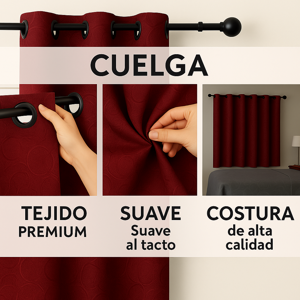 CORTINAS BLACKOUT 85% OSCURIDAD – LISA™
