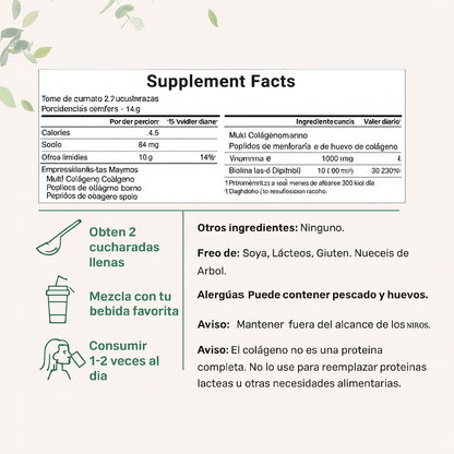 Multi Collagen Peptides – Fórmula Completa 5-en-1 + Capsulas Multi Collagen Gratis