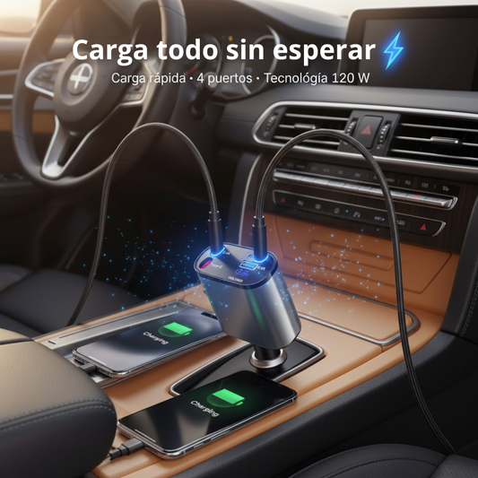 CARGADOR 4 EN 1 CON CARGA RAPIDA