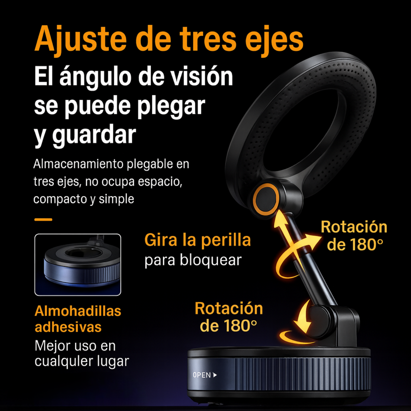MagLock™ – Soporte Premium con Ventosa UltraFuerte