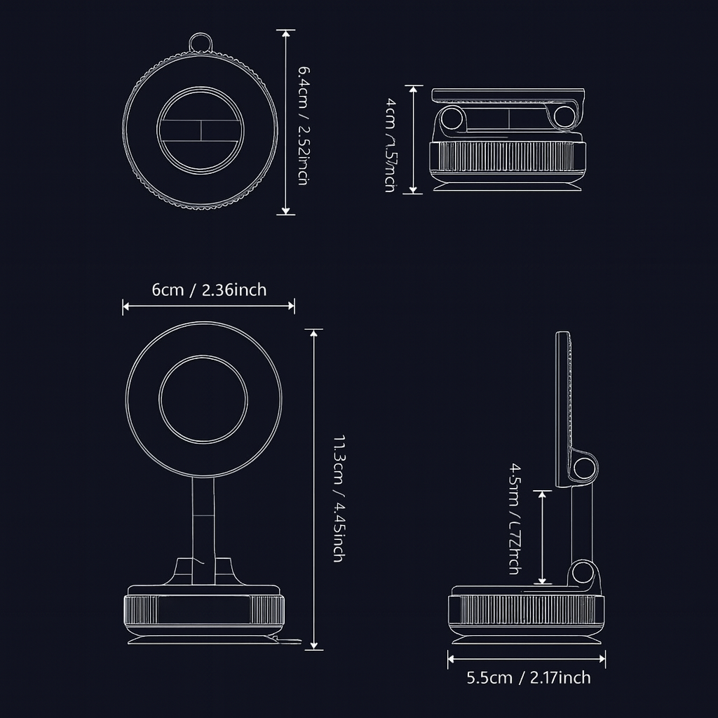 MagLock™ – Soporte Premium con Ventosa UltraFuerte