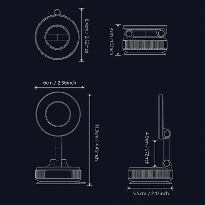 MagLock™ – Soporte Premium con Ventosa UltraFuerte