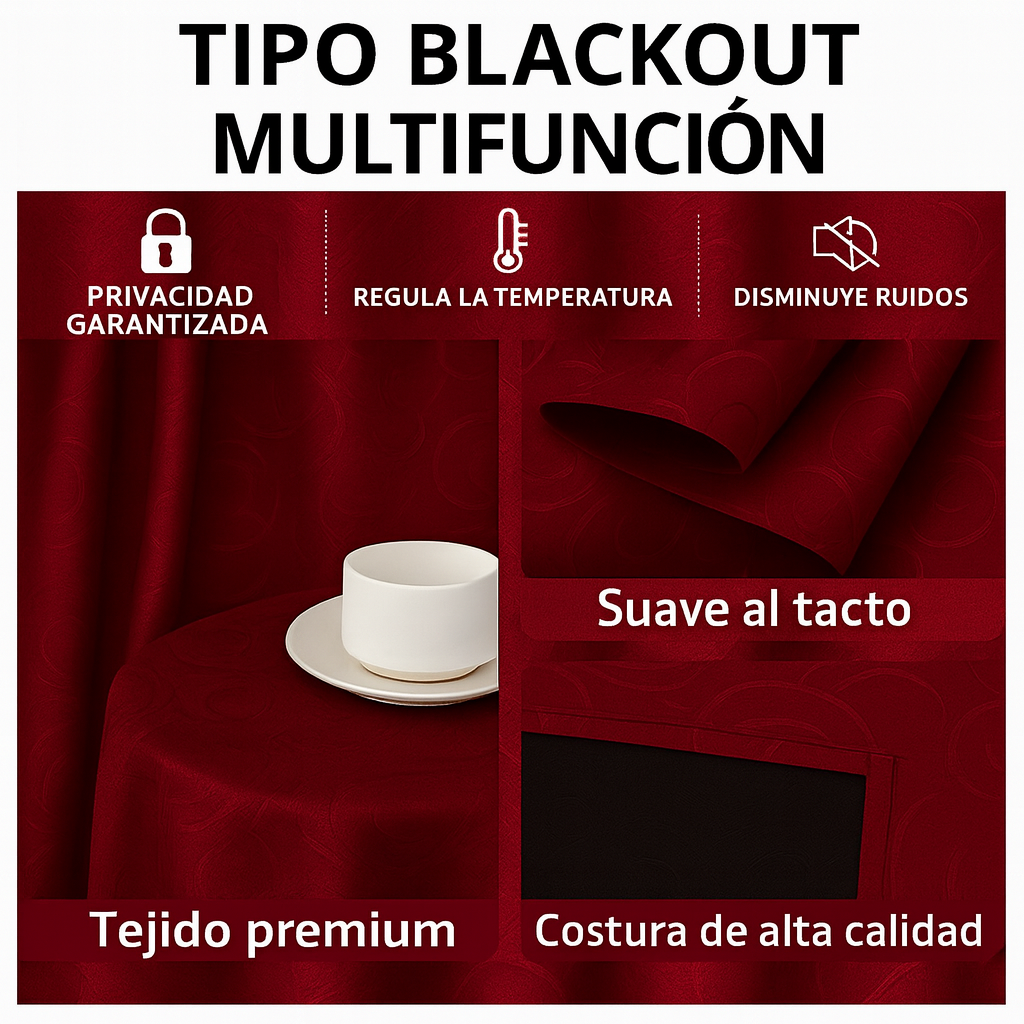 CORTINAS BLACKOUT 85% OSCURIDAD – LISA™